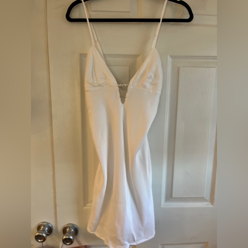 New Zara White Satin Mini Dress with tags Size Small